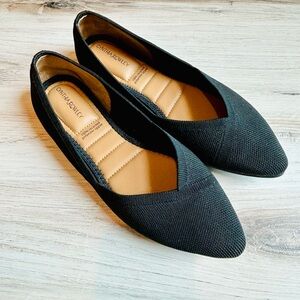 Cynthia Rowley Black Slip On Fabric Flats Size 6.5